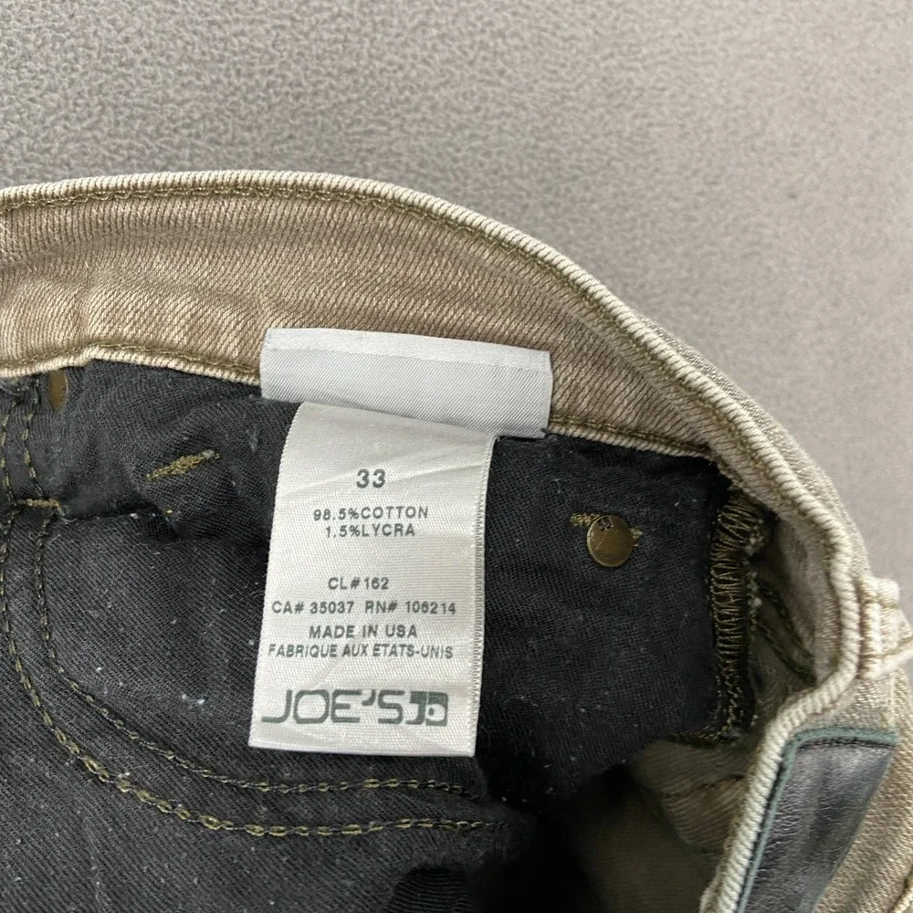 Joe's Jeans Mens 33 Tan Cotton 5 Pockets Slim Fit Streetwear Grunge Straight Leg